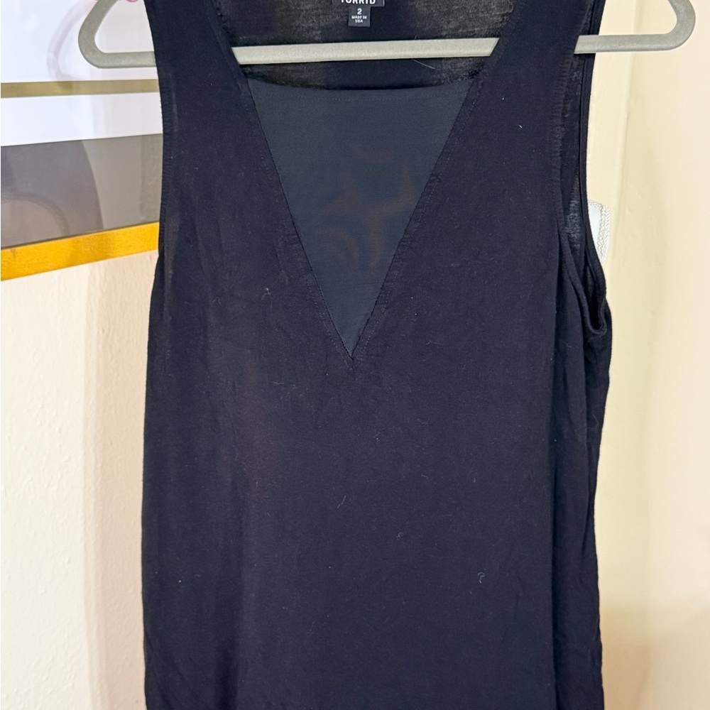 Torrid Black V-Neck‎ Tank Top